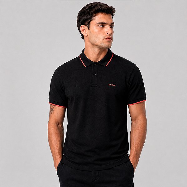 Camisa Polo Colcci Single Line Pr27 Preto Masculino