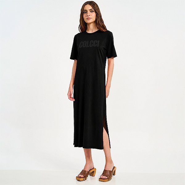 Vestido Mid Colcci Cut Pr27 Preto Feminino