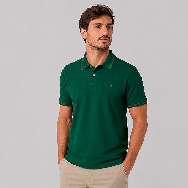 Camisa Polo Colcci Dual Icon Pr27 Verde Masculino