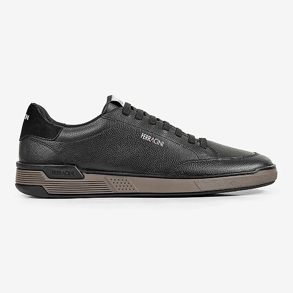 Sapatênis Couro Ferracini Milan 7970 720B Preto Masculino