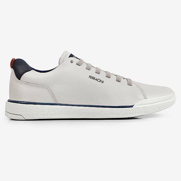 Sapatênis Couro Ferracini Star 1065-617A Branco Masculino