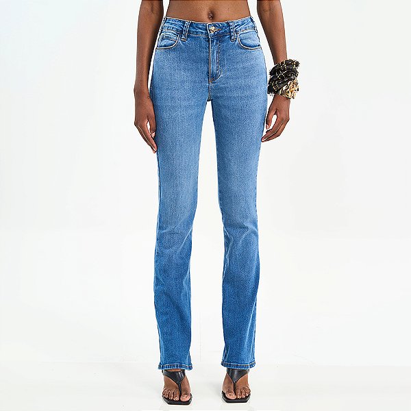 Calça Jeans Colcci Bia Reta Pr27 Azul Feminino
