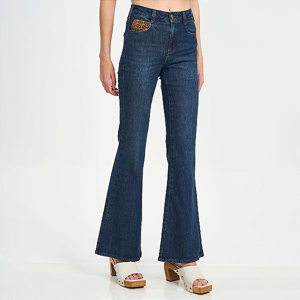 Calça Jeans Colcci Bia Flare Pr27 Azul Feminino