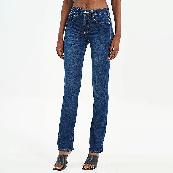 Calça Jeans Colcci Bia Reta Dusk Pr27 Azul Feminino