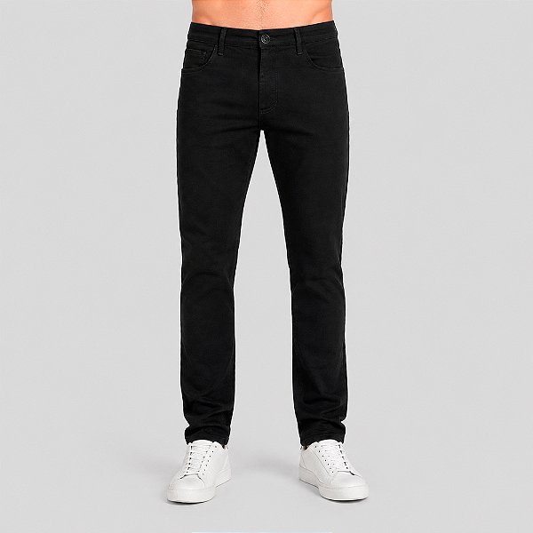 Calça Jeans Dudalina Slim Classic Pr27 Preto Masculino