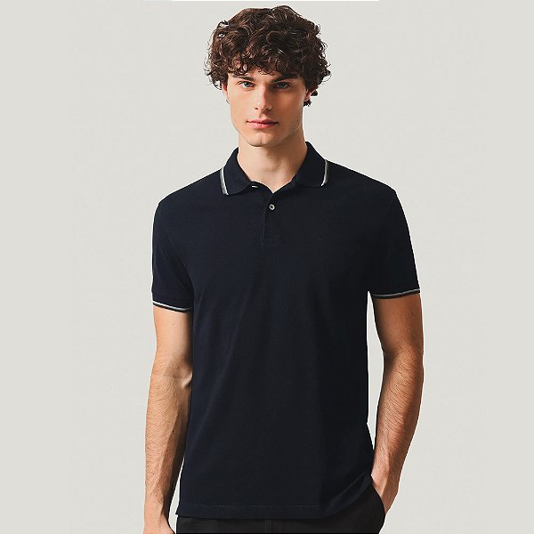Camisa Polo Aramis Basic 4 Frisos Ve27 Marinho Masculino