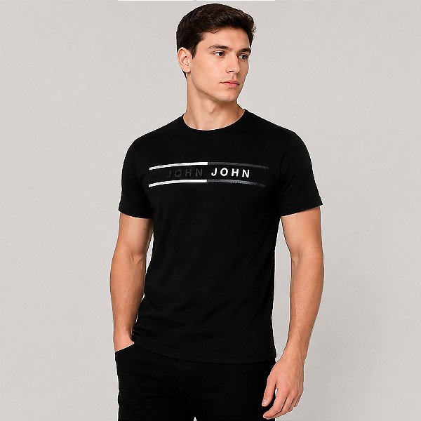 Camiseta John John Linea Ve27 Preto Masculino