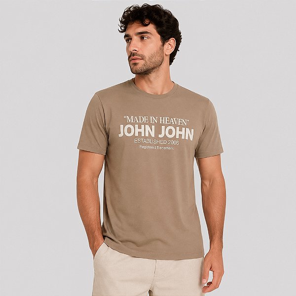 Camiseta John John Device Ve27 Bege Masculino