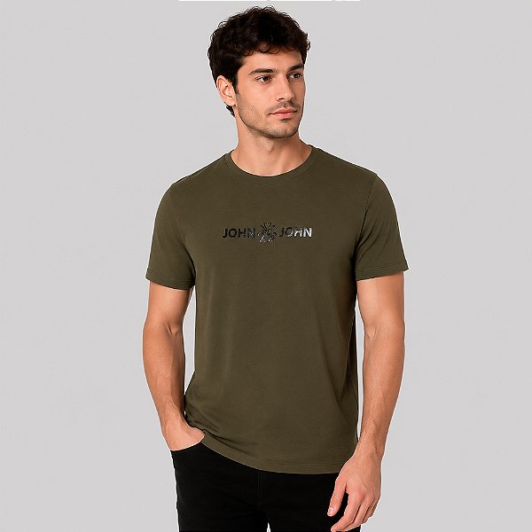 Camiseta John John Flat Ve27 Verde Masculino
