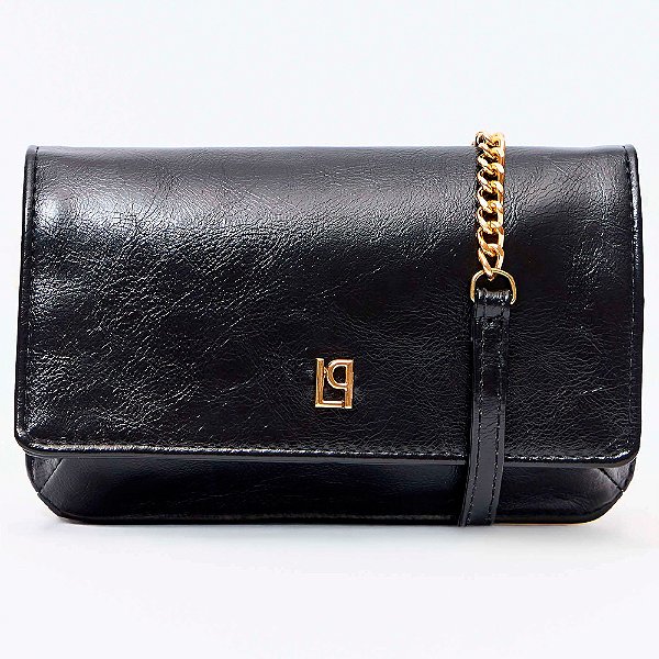 Bolsa Crossbody Lança Perfume Corrente Pr27 Preto Feminino