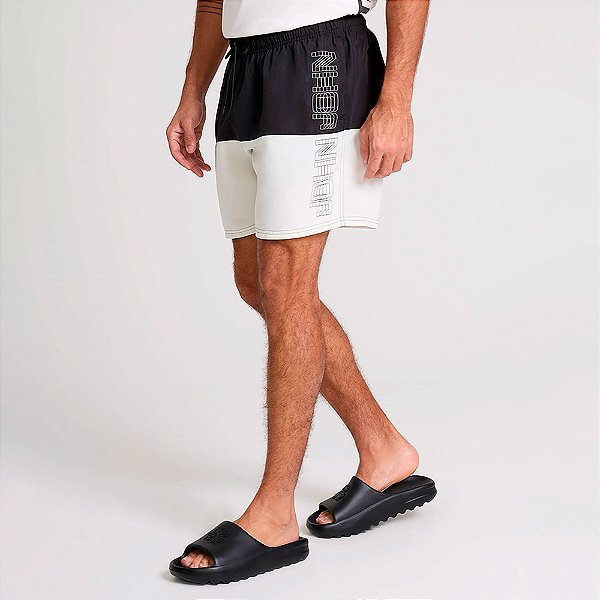 Short John John Bicolor Ve27 Preto Masculino