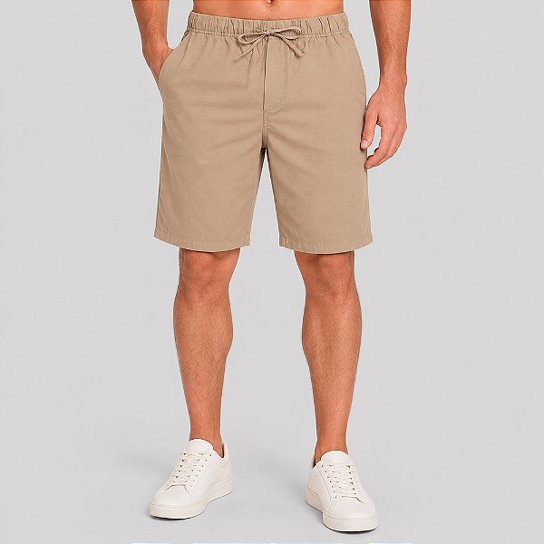 Bermuda Dudalina Right Ve27 Bege Masculino
