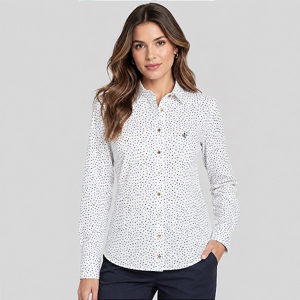 Camisa Dudalina Slim Ve27 Branco Feminino