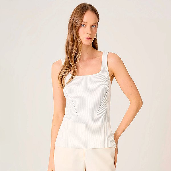 Regata Dudalina Tricot Ve27 Off White Feminino