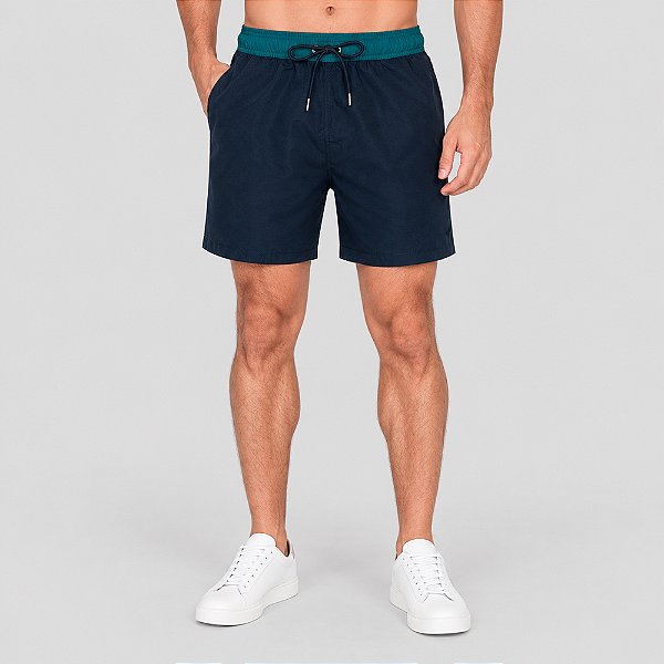 Short Dudalina Relax Classic Ve27 Azul Masculino