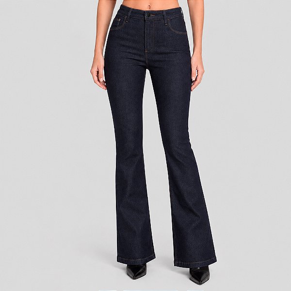 Calça Jeans Dudalina Chloe Bootcut Ve27 Azul Feminino