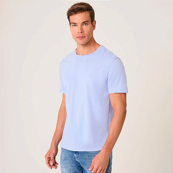 Camiseta Dudalina Essentials Ve27 Azul Claro Masculino