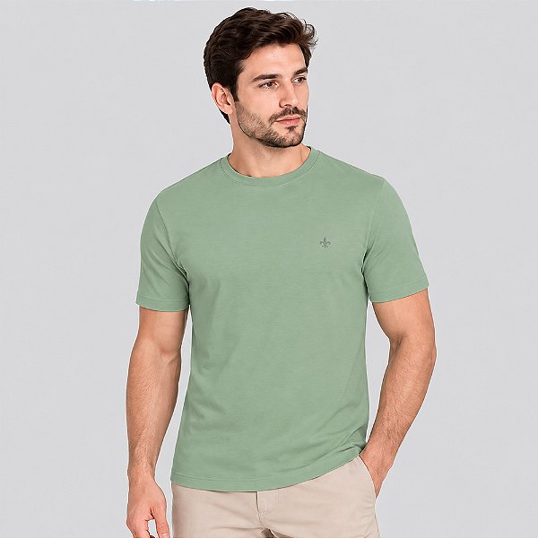 Camiseta Dudalina Color Essentials Ve27 Verde Masculino