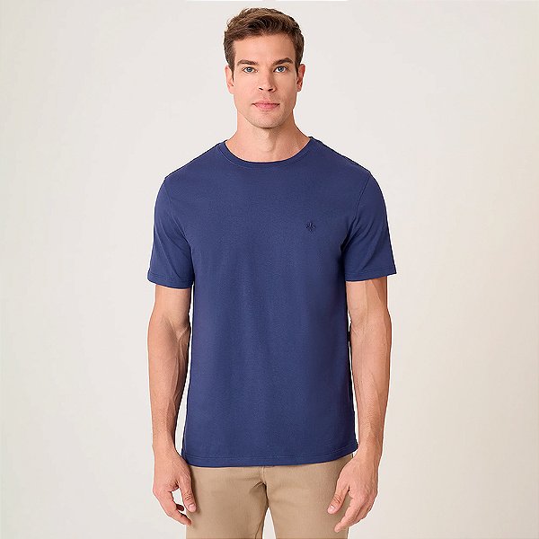 Camiseta Dudalina Essentials Ve27 Azul Masculino