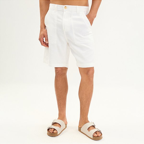 Bermuda Sarja Colcci Reta Ve27 Off White Masculino