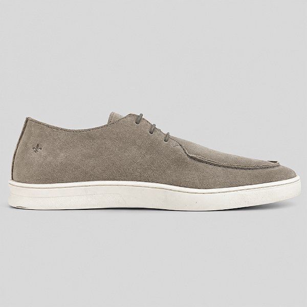 Sapato Dudalina Light Couro Camurça Cinza Masculino