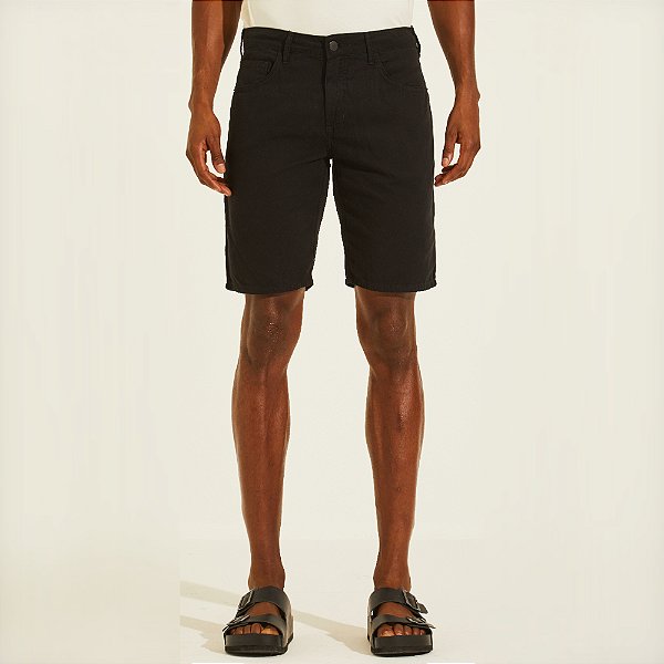 Bermuda Sarja Forum Benjamin Ve27 Preto Masculino