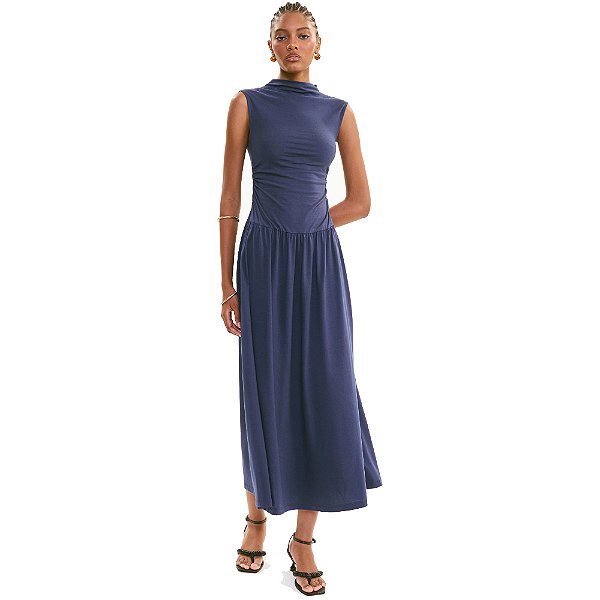 Vestido Colcci Super Midi Ve27 Marinho Feminino