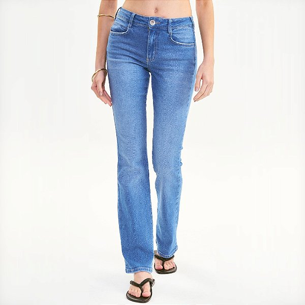 Calça Jeans Colcci Bia Reta Ve27a Azul Feminino