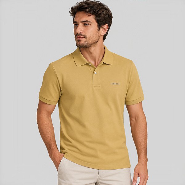 Camisa Polo Colcci Basic Ve27 Amarelo Masculino