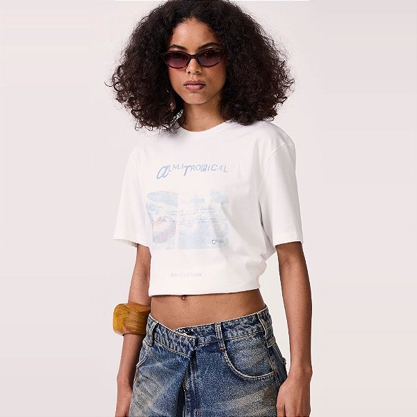 Camiseta Colcci Alma Av27 Off White Feminino