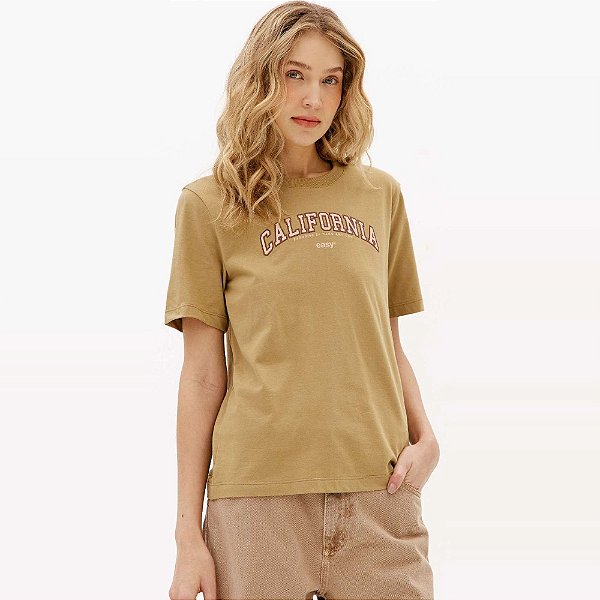 Camiseta Easy Lança Perfume Regular Ve27 Bege Feminino