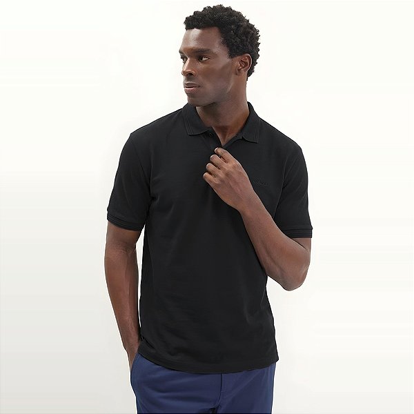 Camisa Polo Colcci Stripes Ve27 Preto Masculino