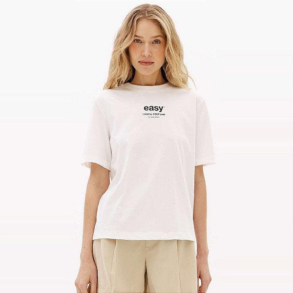 Camiseta Easy Lança Perfume Arte Ve27b Off White Feminino
