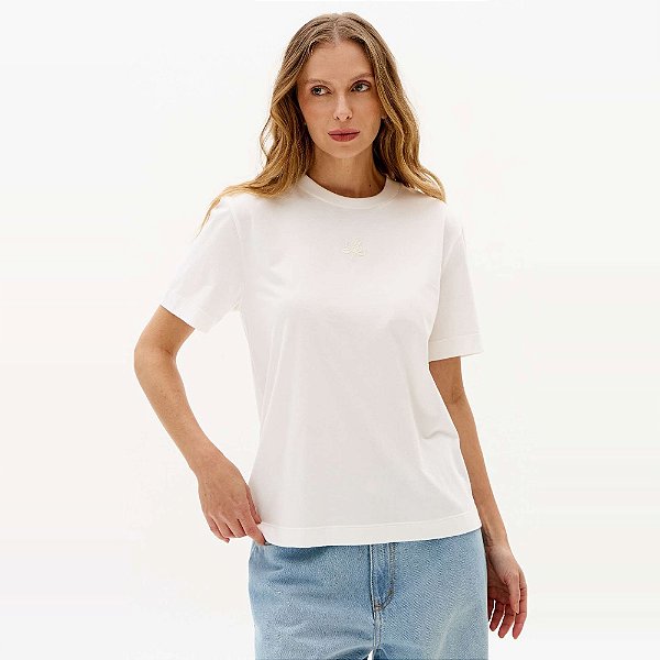 Camiseta Lança Perfume Regular Ve27 Off White Feminino