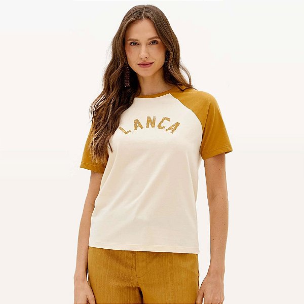 Camiseta Lança Perfume Babylook Ve27 Bege Feminino
