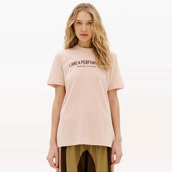Camiseta Easy Lança Perfume Regular Arte Ve27 Rosa Feminino