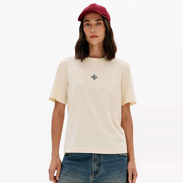 Camiseta Easy Lança Perfume Regular Ve27c Bege Feminino