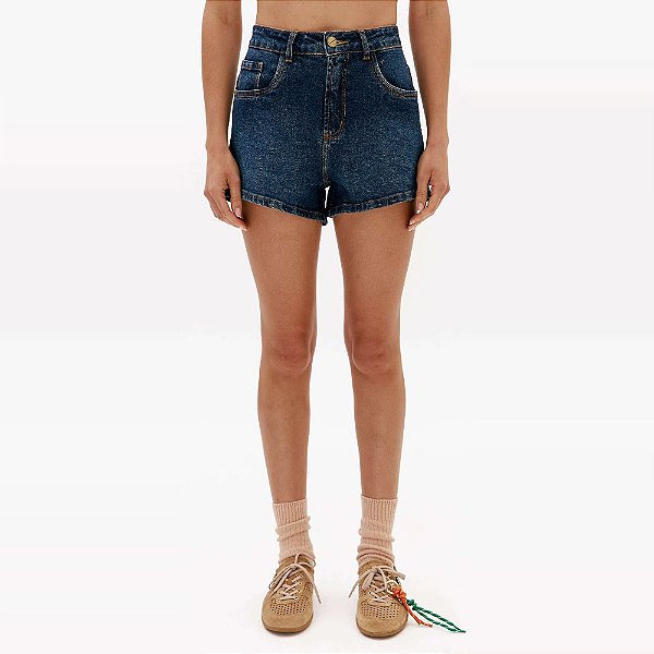 Short Jeans Easy Lança Perfume Cft Cint Ve27 Azul Feminino