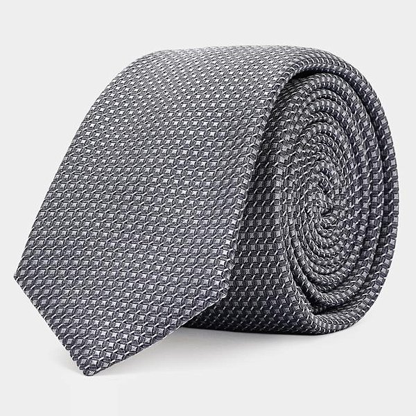 Gravata Aramis Seda Auron Ve27 Cinza Masculino