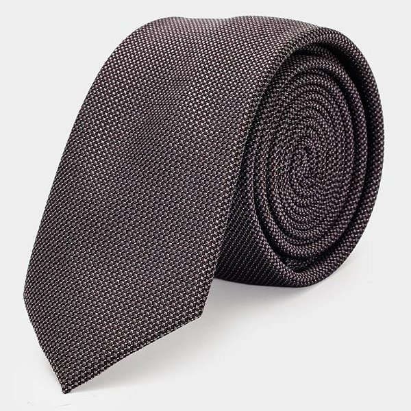 Gravata Aramis Seda Liora Ve27 Marrom Masculino