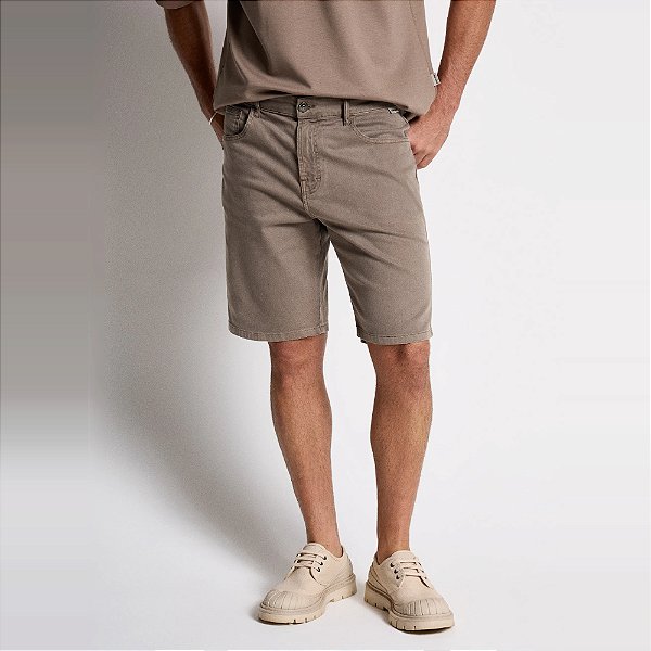 Bermuda John John Jogging Regular Ve27 Marrom Masculino