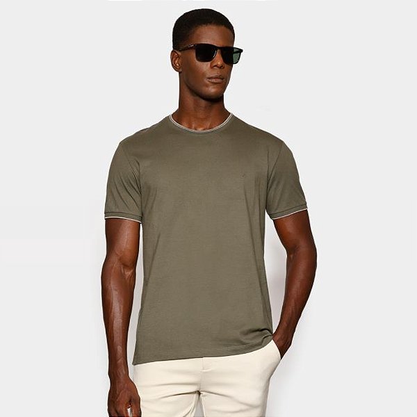 Camiseta Aramis Basic Frisos Ve27 Verde Masculino