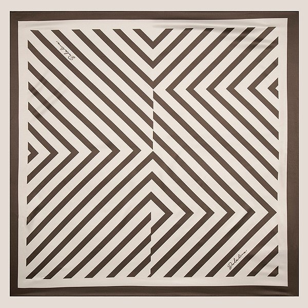 Lenço Dudalina Geometrico Bruna Ve27 Marrom Feminino