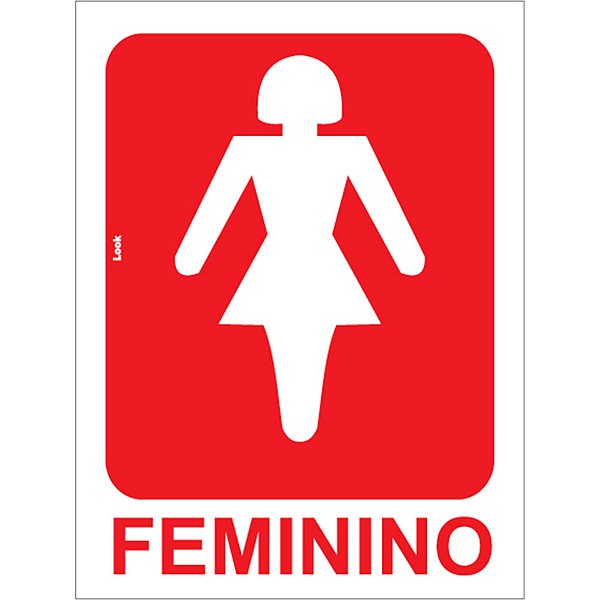 PLACA DE SINALIZAÇÃO SANITÁRIO FEMININO
