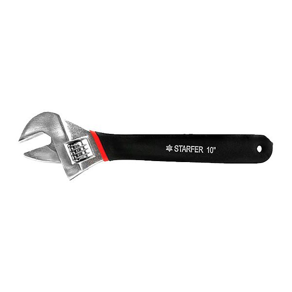 CHAVE INGLESA AJUSTÁVEL EMBORRACHADA 10" STARFER