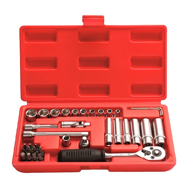 JOGO SOQUETE E BITS CATRACA EDA 36PC - 9DU
