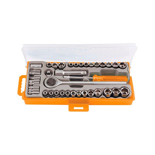 JOGO SOQUETE E BITS SPARTA CATR.1/4 40PC