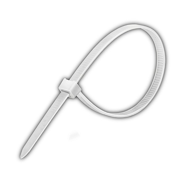 ABRAÇADEIRA DE NYLON 3,6 X 250 MM BRANCA PACOTE COM 100 UNIDADES