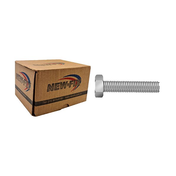 PARAFUSO 8X40 SEXTAVADO COMPLETA C/100 NEWFIX