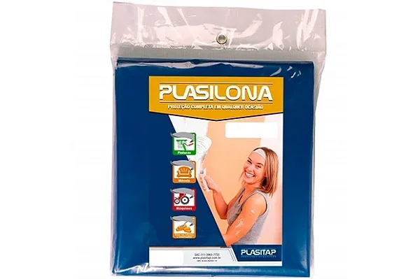 LONA PLÁSTICA AZUL PLASITAP 4X10M IMPERMEÁVEL
